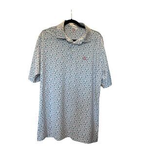 Rhoback Performance Polo Shirt Cactus Print XL Drive Time Embroidery